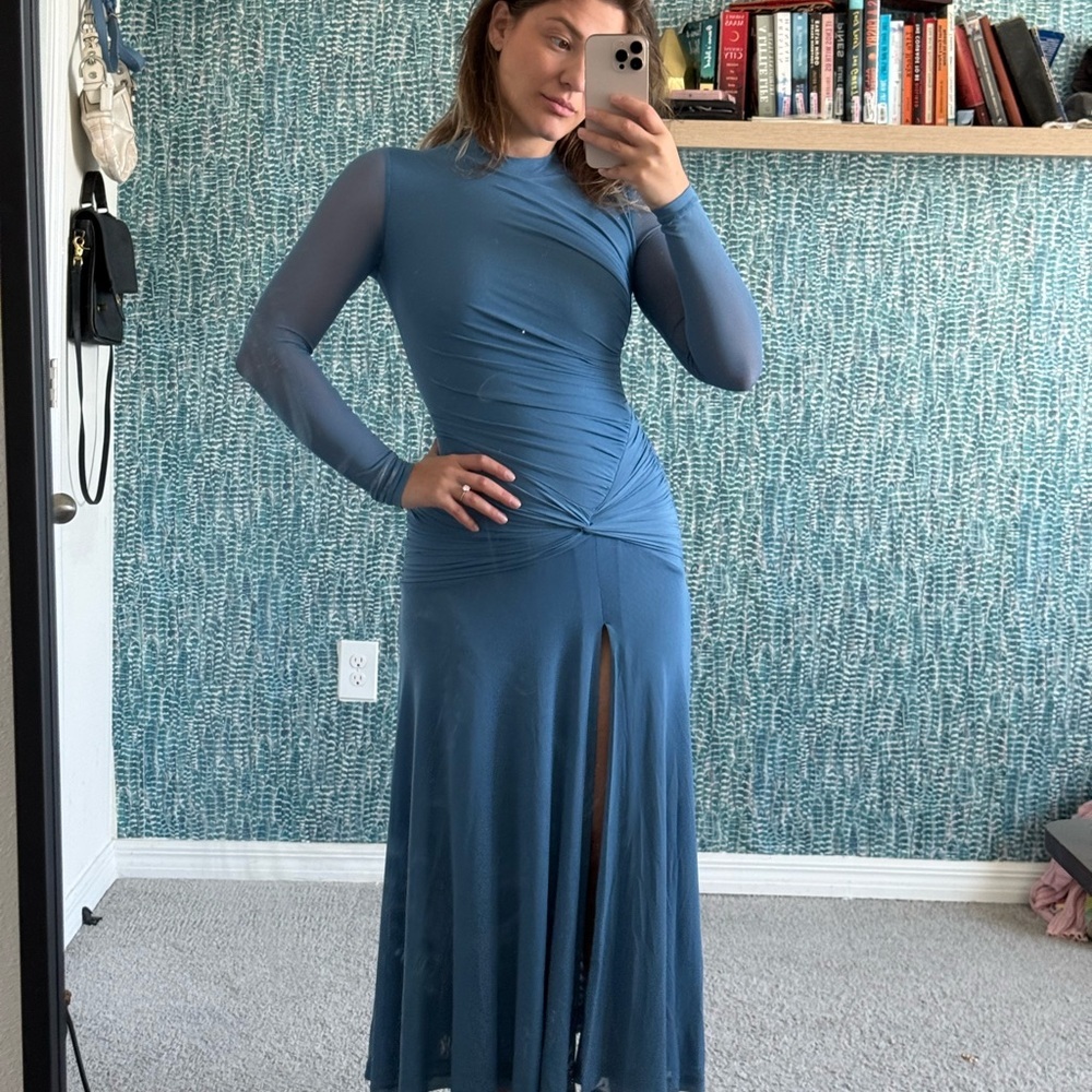 Bardot Liyana Ruched Mesh Long sleeve maxi dress - Picture 5 of 5